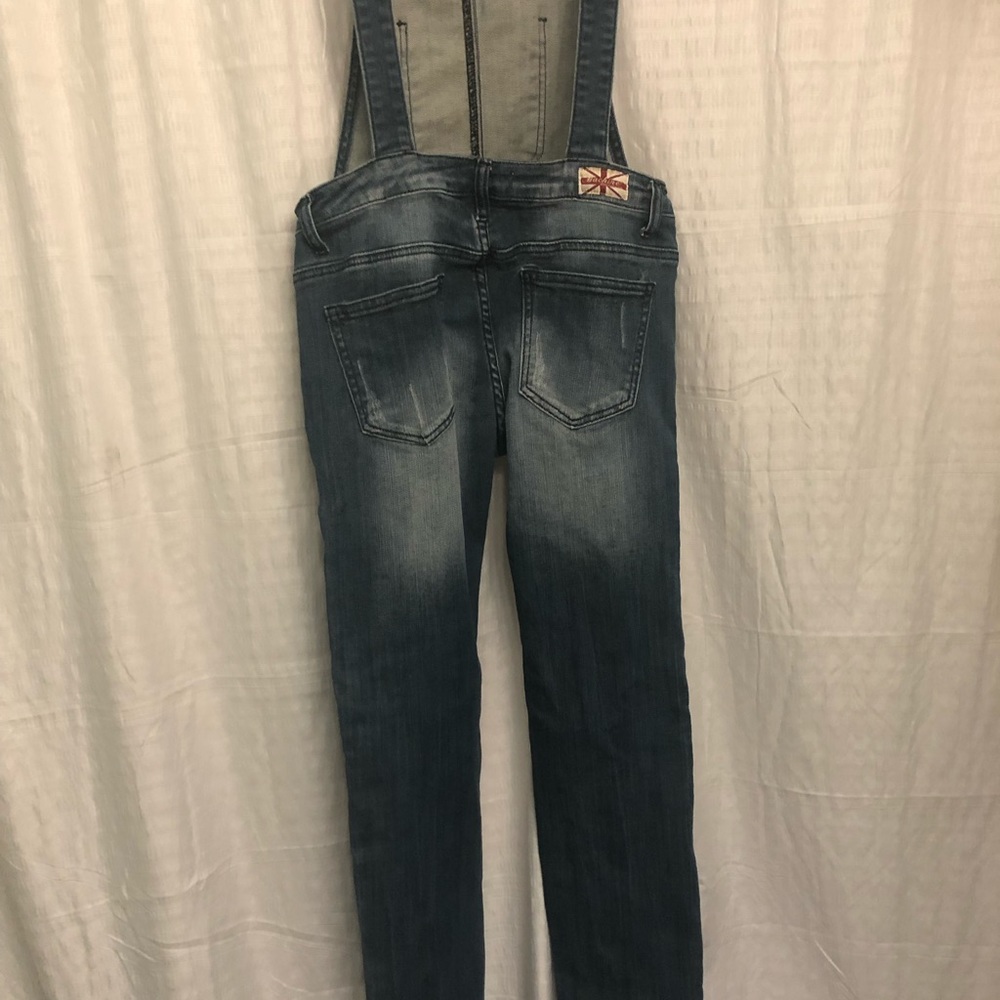 Machine Distressed Bib Overalls - Picture 2 of 8